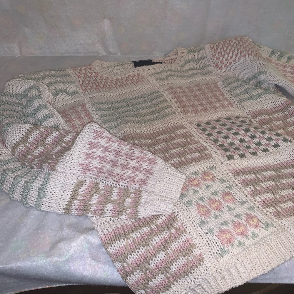 Vintage Hunters Run Hand Knitted Sweater Large